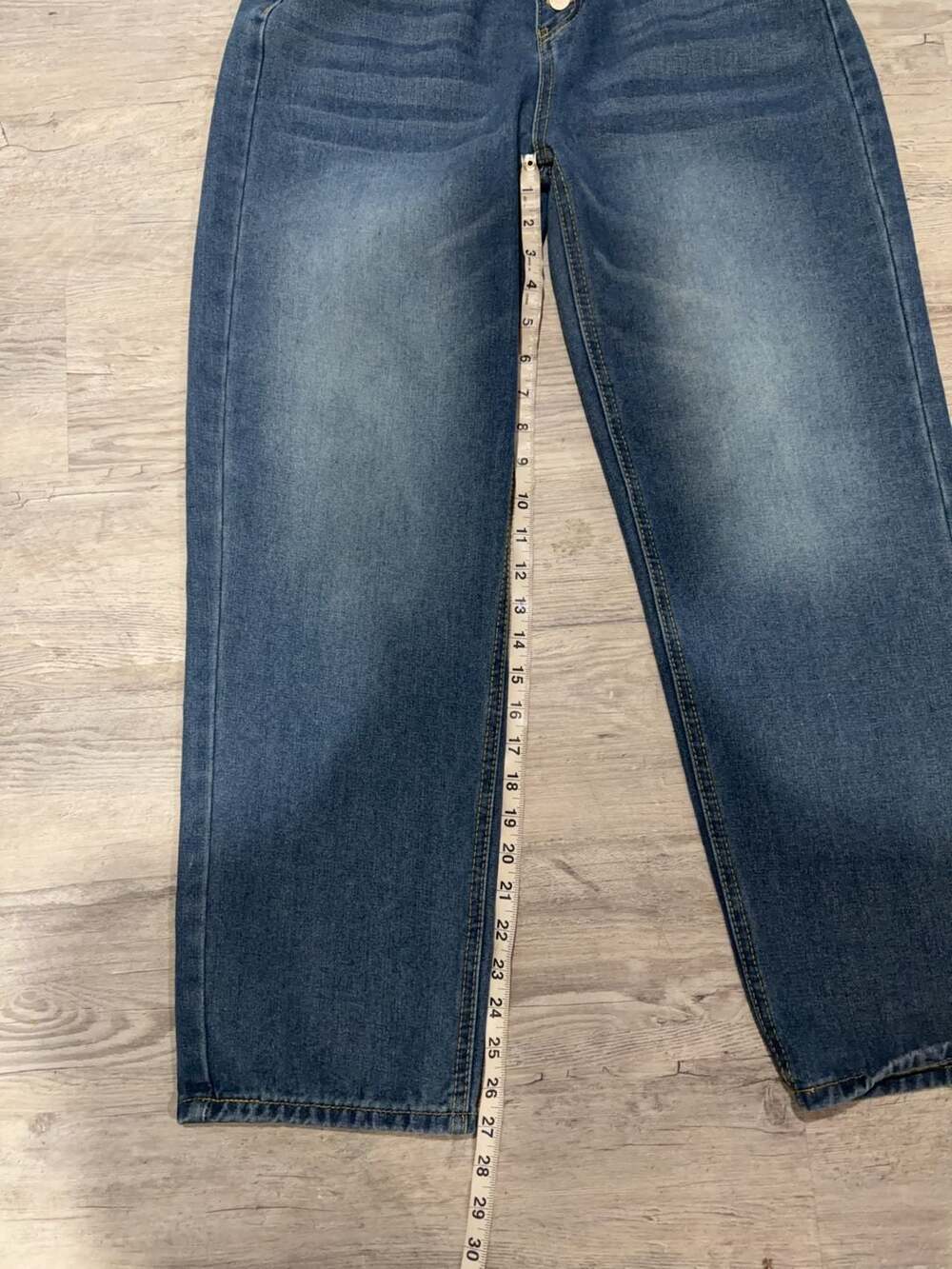 High Rise Button Fly Straight Leg Jeans - Picture 2 of 5